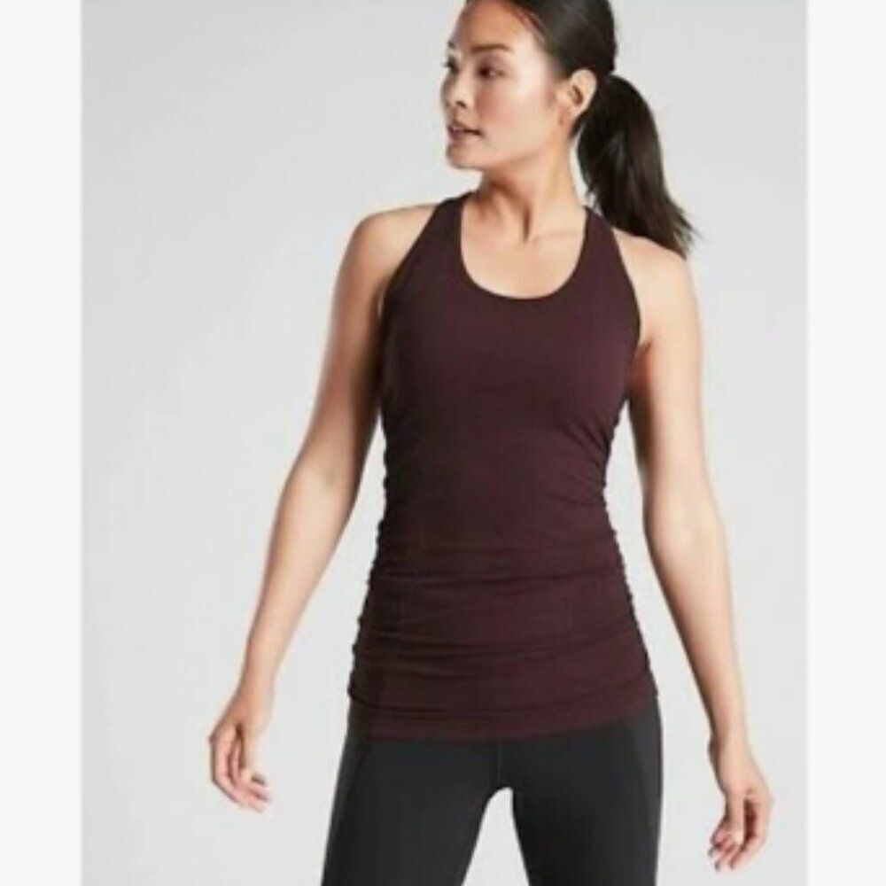 ATHLETA Speedlight Heather Tank Maroon Size Small